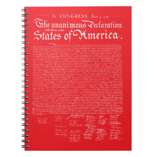 US Declaration of Independence ノートブック (正面)