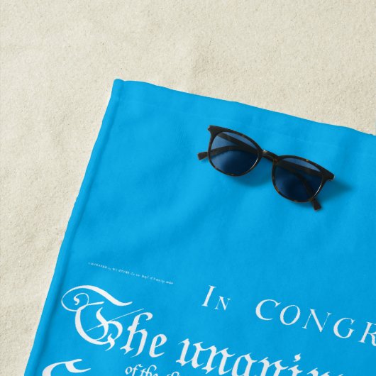 US Declaration of Independence ビーチタオル (インサイチュ)