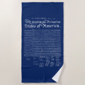 US Declaration of Independence ビーチタオル (正面)