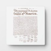 US Declaration of Independence フォトプラーク (正面)