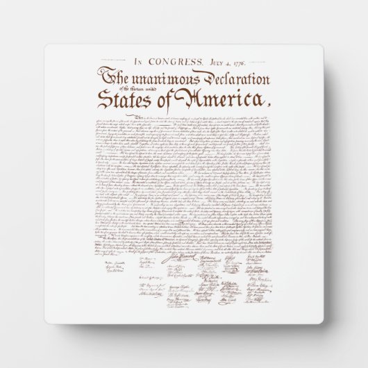 US Declaration of Independence フォトプラーク (正面)