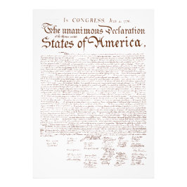 US Declaration of Independence フォトプリント