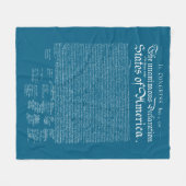 US Declaration of Independence フリースブランケット (正面(横))