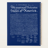 US Declaration of Independence プランナー手帳 (裏面)
