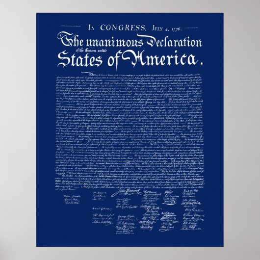 US Declaration of Independence ポスター (正面)