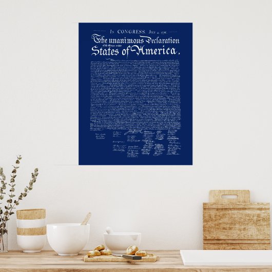 US Declaration of Independence ポスター (キッチン)