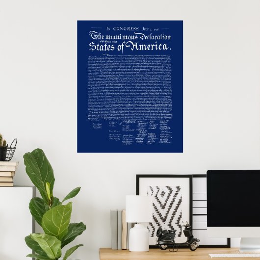 US Declaration of Independence ポスター (ホームオフィス)