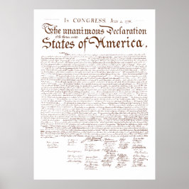 US Declaration of Independence ポスター
