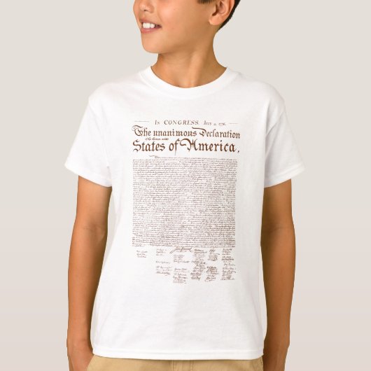 US Declaration of Independence Tシャツ (正面)