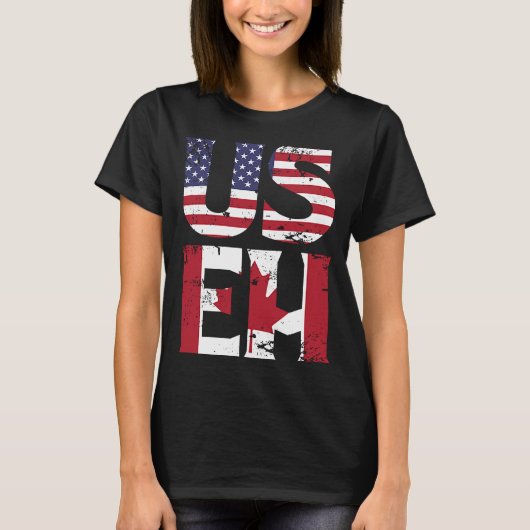 US EHアメリカンカナダミーム引用文 Tシャツ (正面)