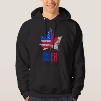 Us Eh Leaf Canadian American Flag Canada Usa Patr パーカ