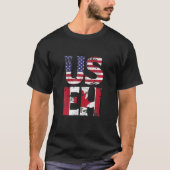 US EH Tアメリカンカナダおもしろいミーム引用文 Tシャツ (正面)