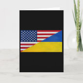 Us Flag And Ukrainian Flag - Partnership And Allia カード (正面)