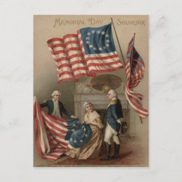 US Flag Betsy Ross George Washington ポストカード