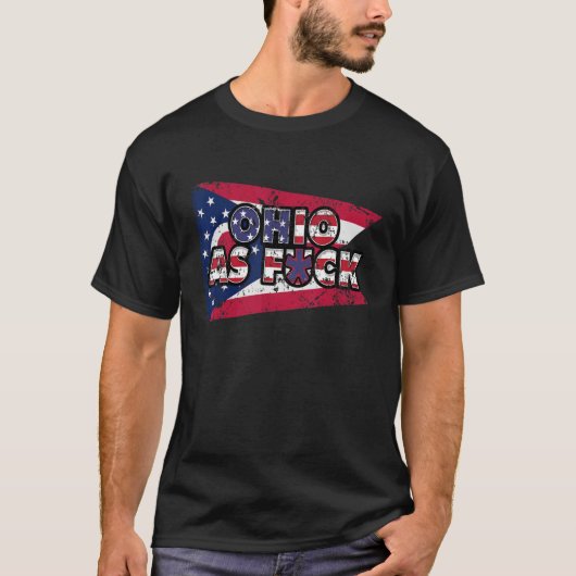Us Flag Citizen Proud America State Flag Ohio Tシャツ (正面)