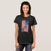 US Flag Dirt Bike Fly Shirt  Motocross US Dirt Bik Tシャツ (正面フル)