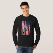 US Flag Dirt Bike Fly Shirt  Motocross US Dirt Bik Tシャツ (正面フル)