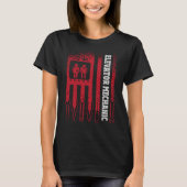Us Flag Elevator Mechanic Tシャツ (正面)