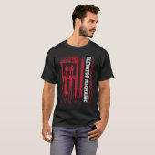 Us Flag Elevator Mechanic Tシャツ (正面フル)