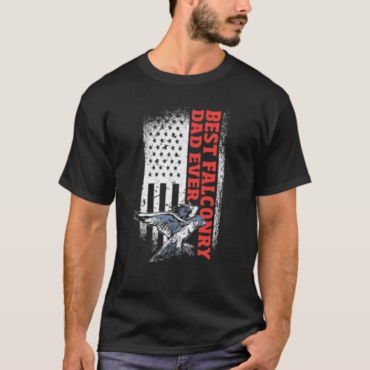 US Flag Falconry Dad Tシャツ (正面)