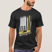 US Flag Harmonica Player Tシャツ (正面)