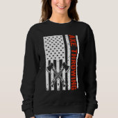 US Flag Hatchet Axe Throwing スウェットシャツ (正面)