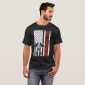US Flag Hatchet Axe Throwing Tシャツ (正面フル)