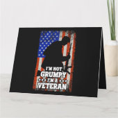 US Flag Im not Grumpy im a Veteran 116 カード (裏面)
