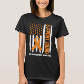 US Flag Multiple Sclerosis MS Awareness Supporter Tシャツ (正面)