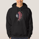 US Flag Native American Chief Traditional Indian パーカ (正面)