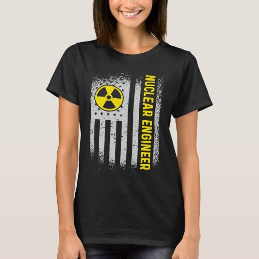US Flag Nuclear Engineer Tシャツ (正面)