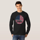 US Flag Patriot Formula Racing Lovers Car Fan Prem Tシャツ (正面フル)