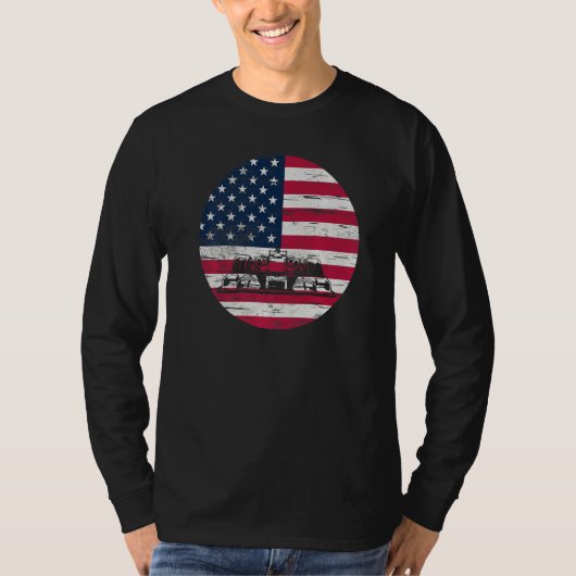 US Flag Patriot Formula Racing Lovers Car Fan Prem Tシャツ (正面)