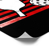 Us flag pickleball player paddleball lover  ポスター (角)