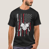 US Flag Pickleball Player Paddleball Lover_1 Tシャツ (正面)