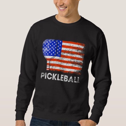 US Flag Pickleball Player Paddleball Lover_2 スウェットシャツ (正面)
