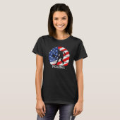 US Flag Pickleball Player Paddleball Lover Men Wom Tシャツ (正面フル)
