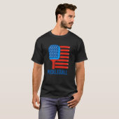 Us Flag Pickleball Player Paddleball Lover Tシャツ (正面フル)