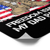 Us Flag Proud Daughter Of A Veteran US Military Ve ポスター (角)