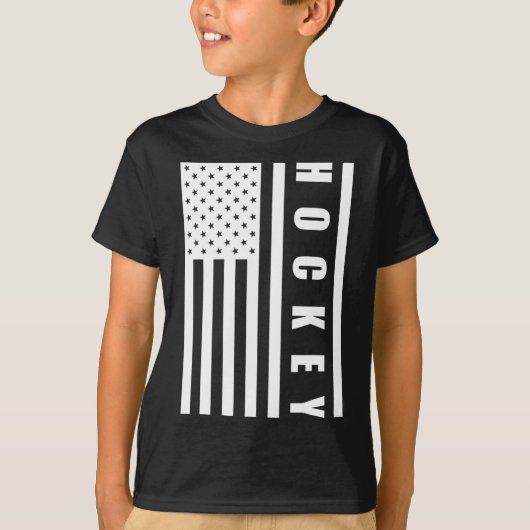Us Flag Sport Goalie Hockey Player American Pride  Tシャツ (正面)