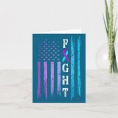 Us Flag Suicide Prevention Awareness Fight Wear Pu カード (正面)