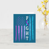 Us Flag Suicide Prevention Awareness Fight Wear Pu カード (黄色い花)