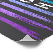 Us Flag Suicide Prevention Awareness Fight Wear Pu ポスター (角)