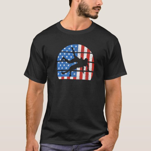 US Flag USA Wrestler American Flag Wrestle Men Boy Tシャツ (正面)