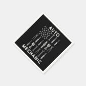 US Flag Wrench Workshop Screwdriver Mechanic Gift スタンダードカクテルナプキン (角)