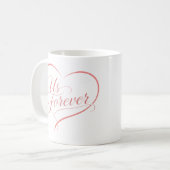 Us Forever Romantic Heart Mug コーヒーマグカップ (正面左)