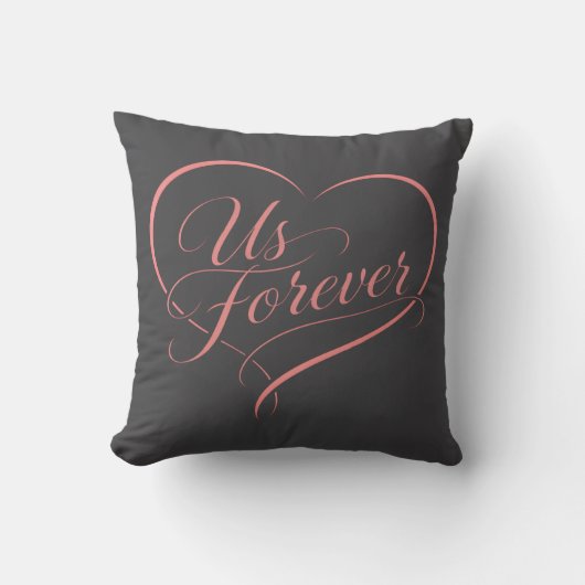 Us Forever Romantic Heart Pillow クッション (正面)