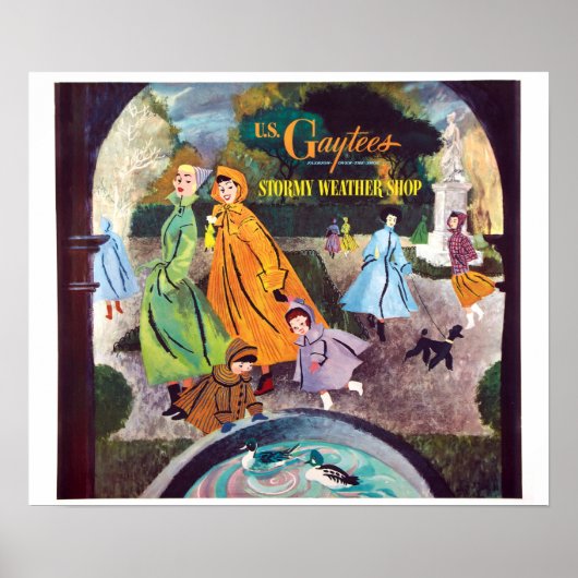 US Gaytees Stormy Weather Shop, c.1950. ポスター (正面)