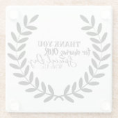 US GLASSと特別な日を共有していただき、ありがとうございます ガラスコースター (裏面)