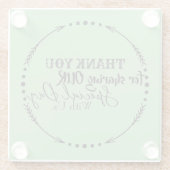 US GLASSと特別な日を共有していただき、ありがとうございます ガラスコースター (裏面)